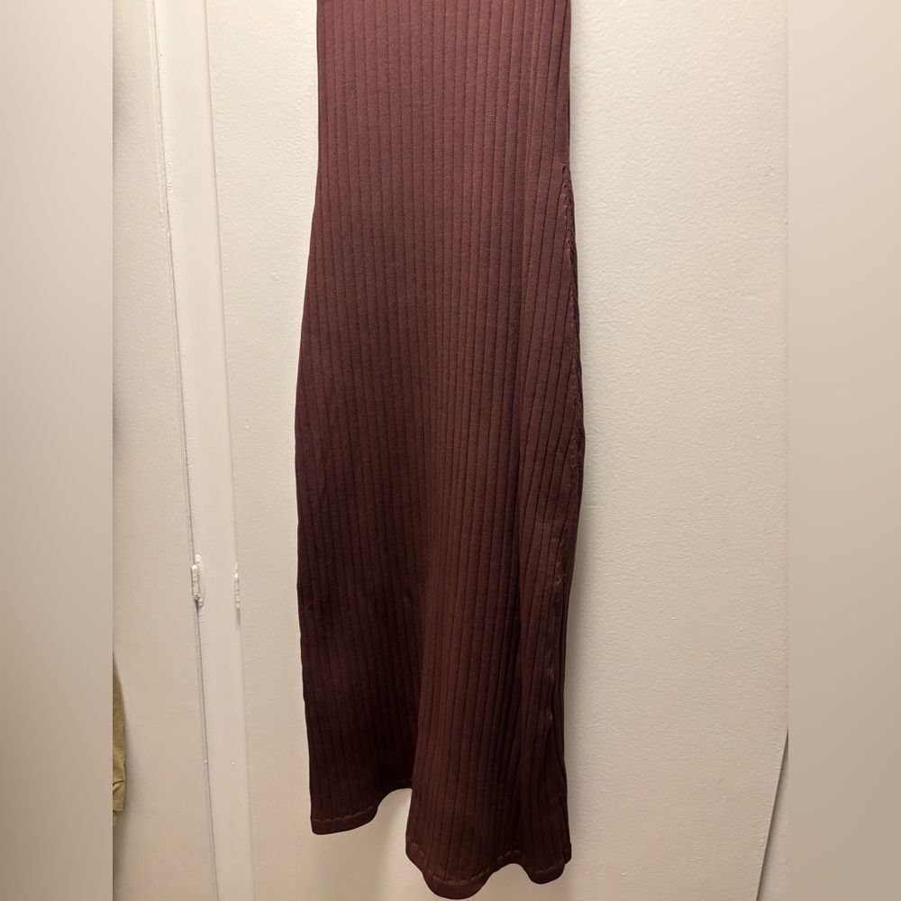 Like New Love Bonito Prima Column Midi Knit Dress Size 8 in Brown - Picture 4 of 6